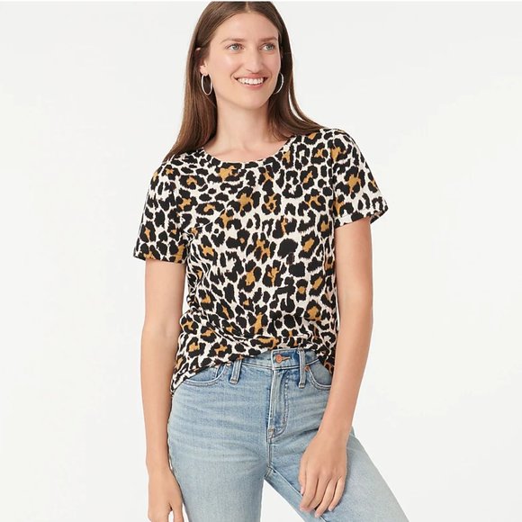 J. Crew Tops - J.Crew Shirt - Vintage Cotton T-shirt in Leopard